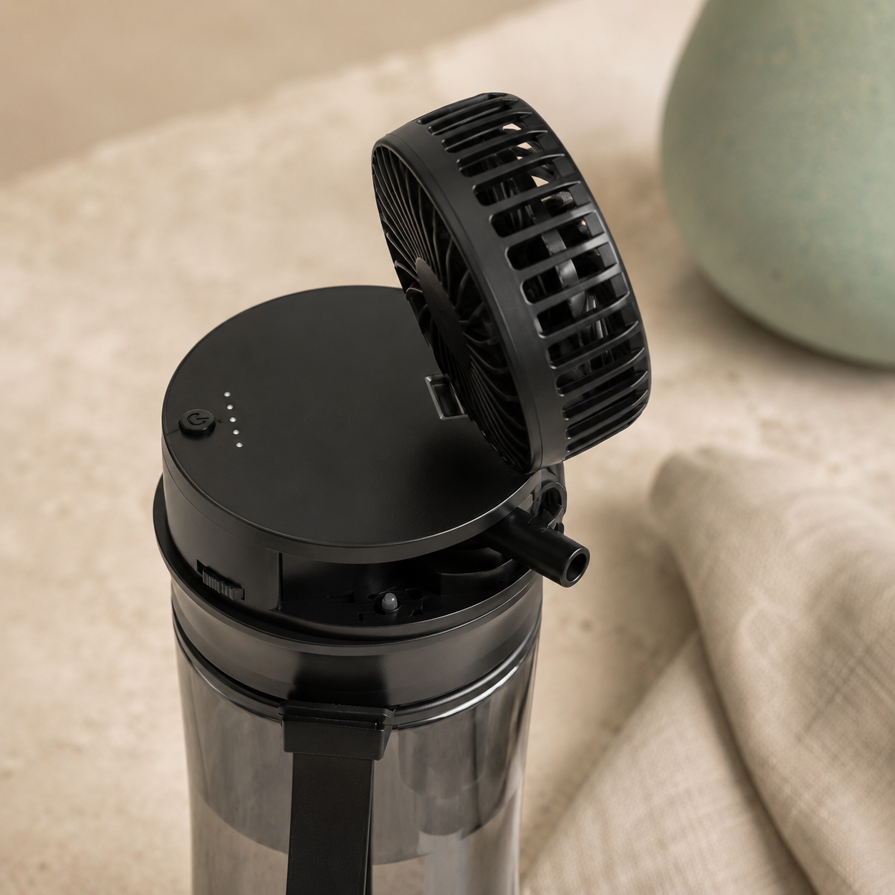 2-in-1 Water Bottle with Built-In Fan