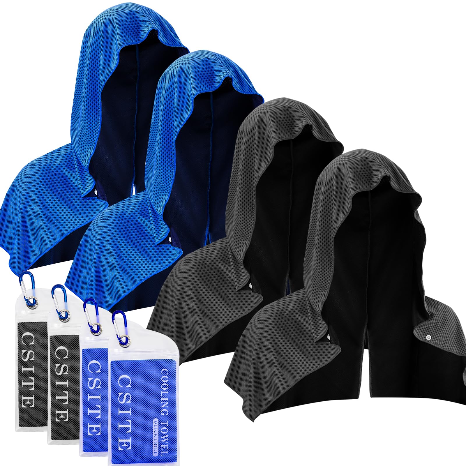 UPF 50 Cooling Hoodie Towel (4-Pack)