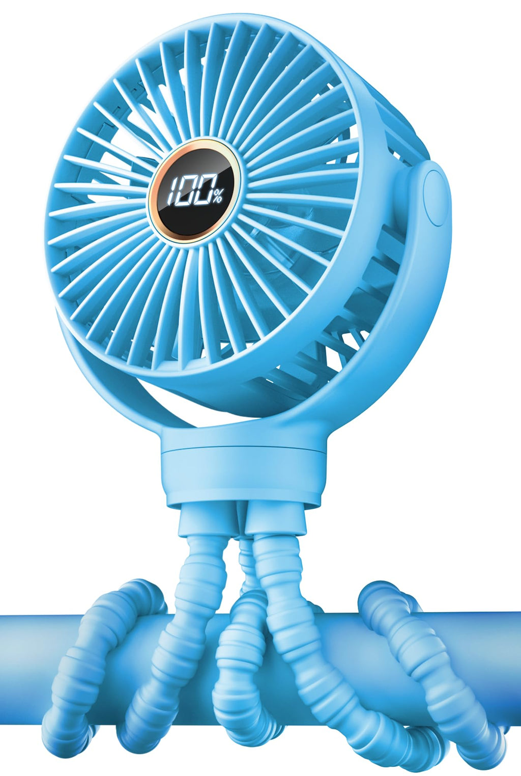 Clip-On Portable Fan with LED Display