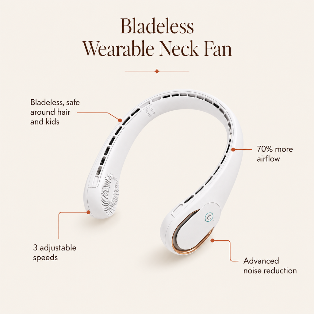 Bladeless Wearable Neck Fan