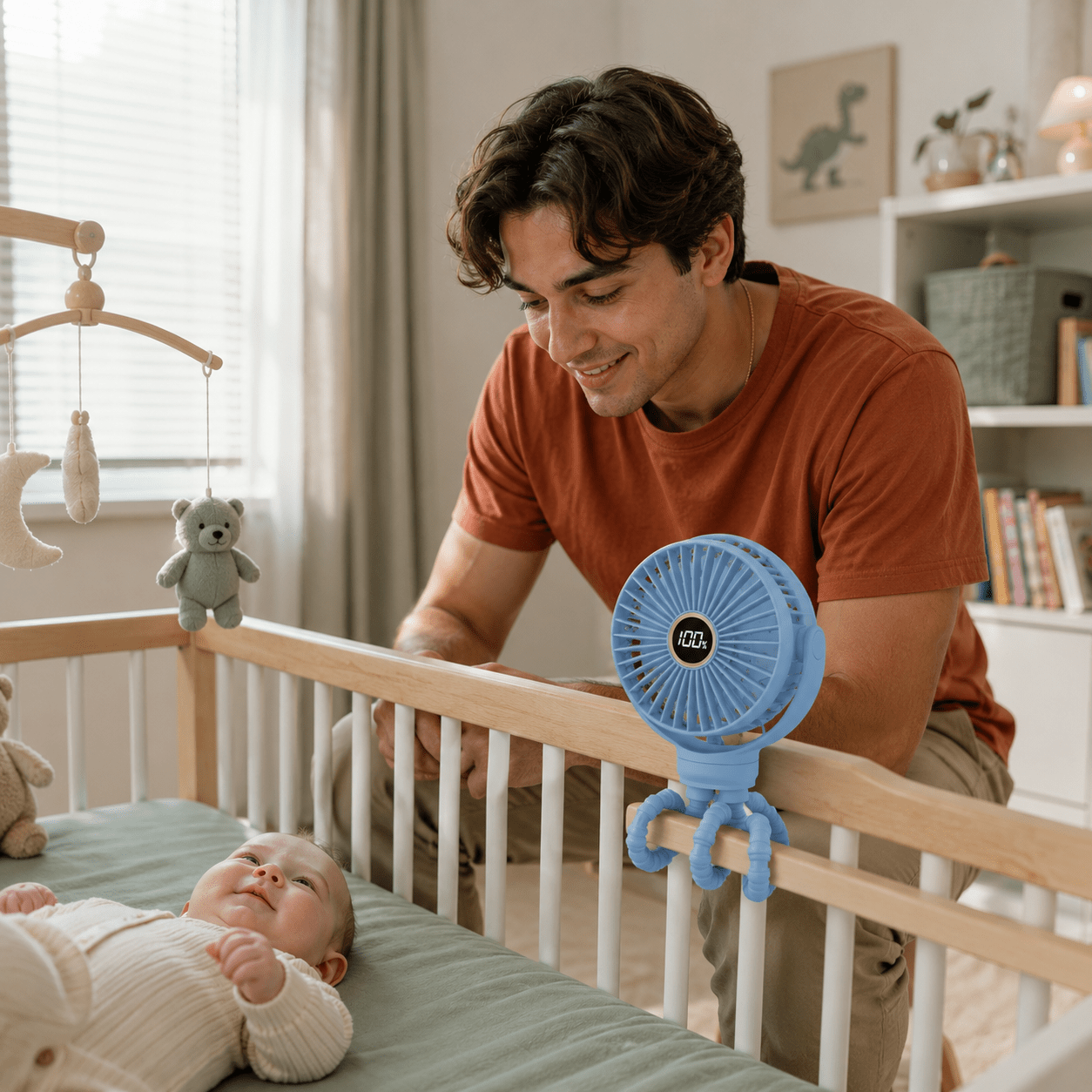 Clip-On Portable Fan with LED Display - DUCANTA