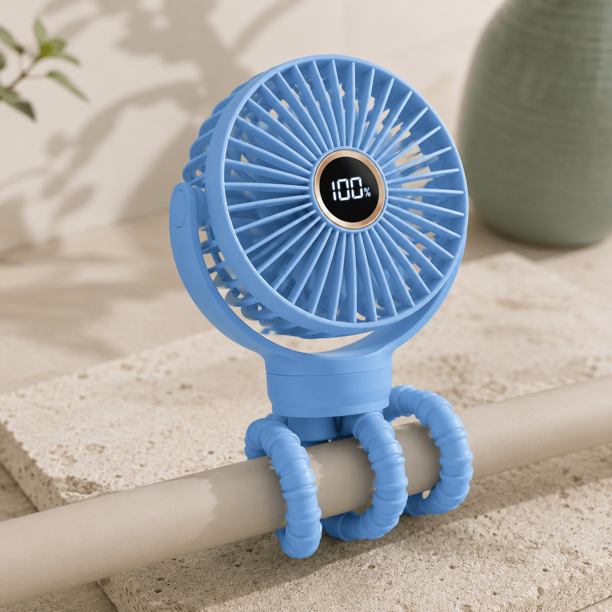 Clip-On Portable Fan with LED Display - DUCANTA