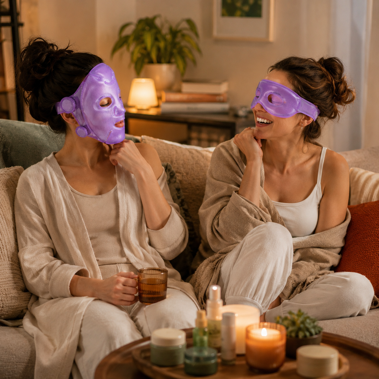 Cooling Face & Eye Mask Set with Carry Bag
