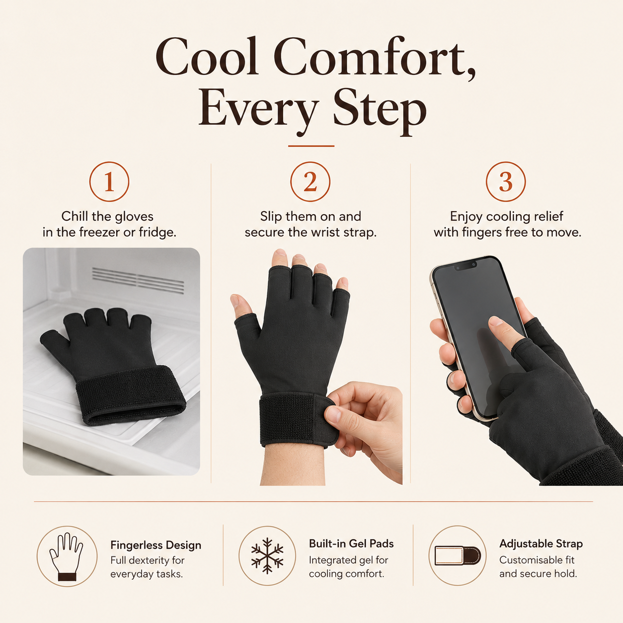Cooling Gel Ice Gloves
