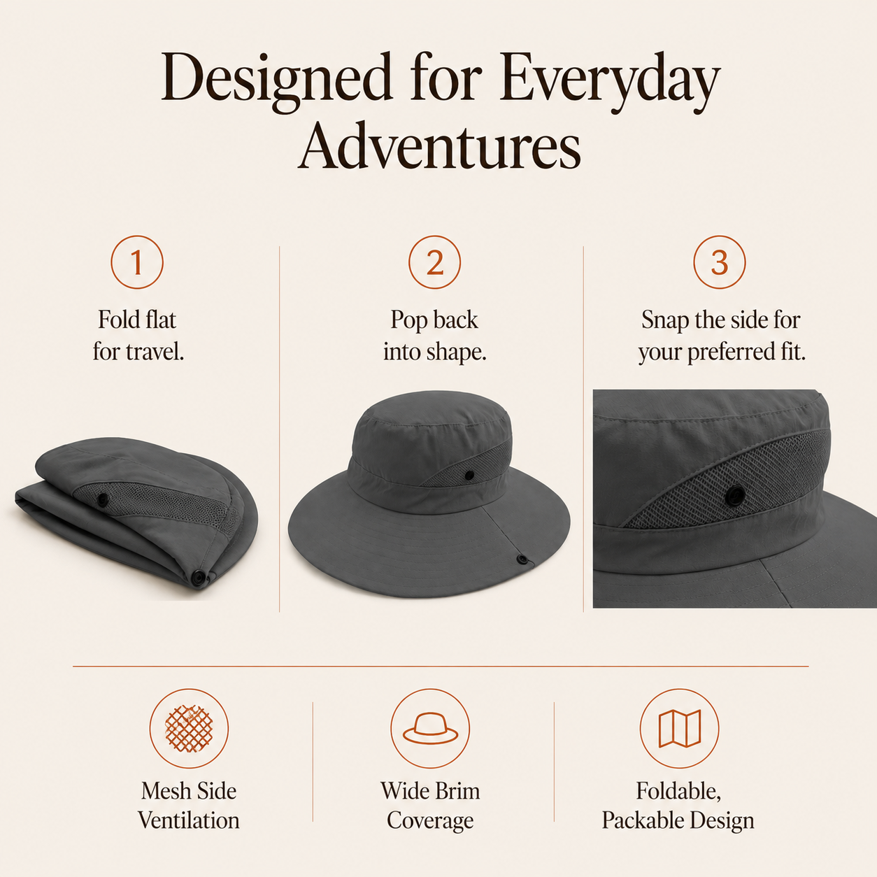 Foldable Mesh Sun Hat