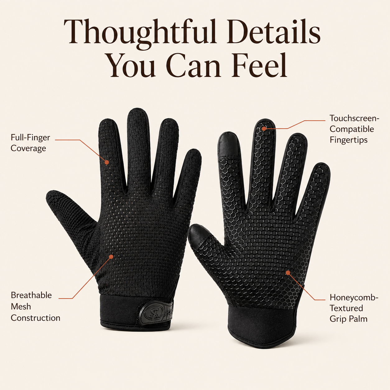 Full Finger Touchscreen Driving Gloves