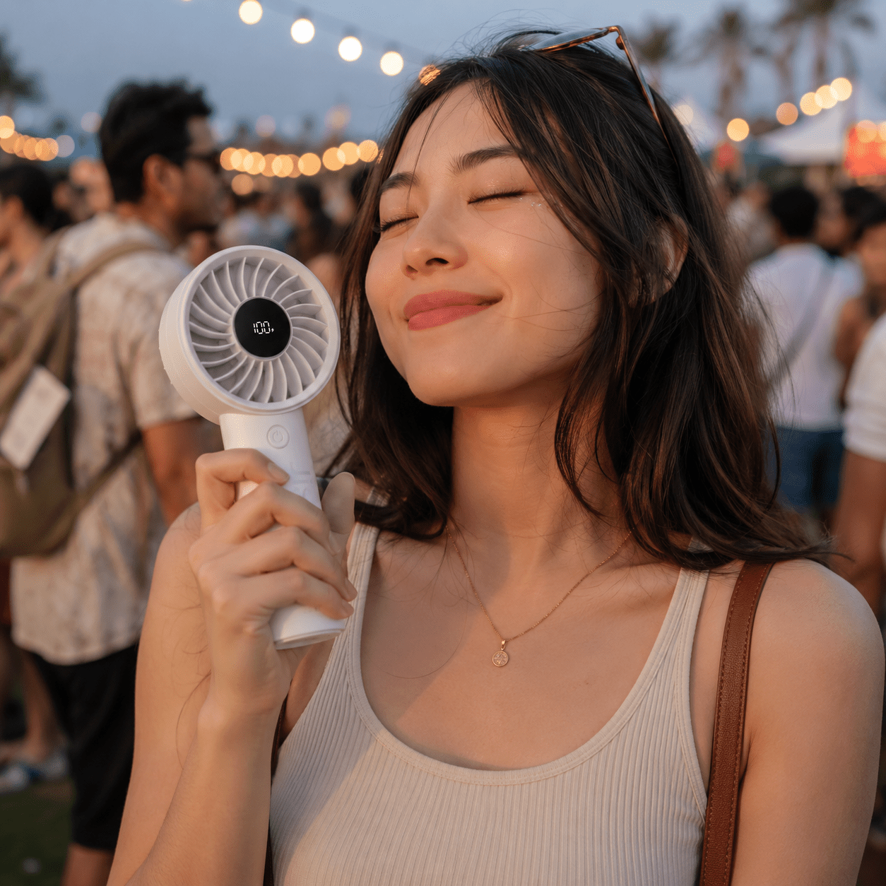 Handheld & Desk Fan with LED Display - DUCANTA