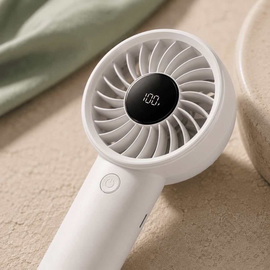 Handheld & Desk Fan with LED Display - DUCANTA