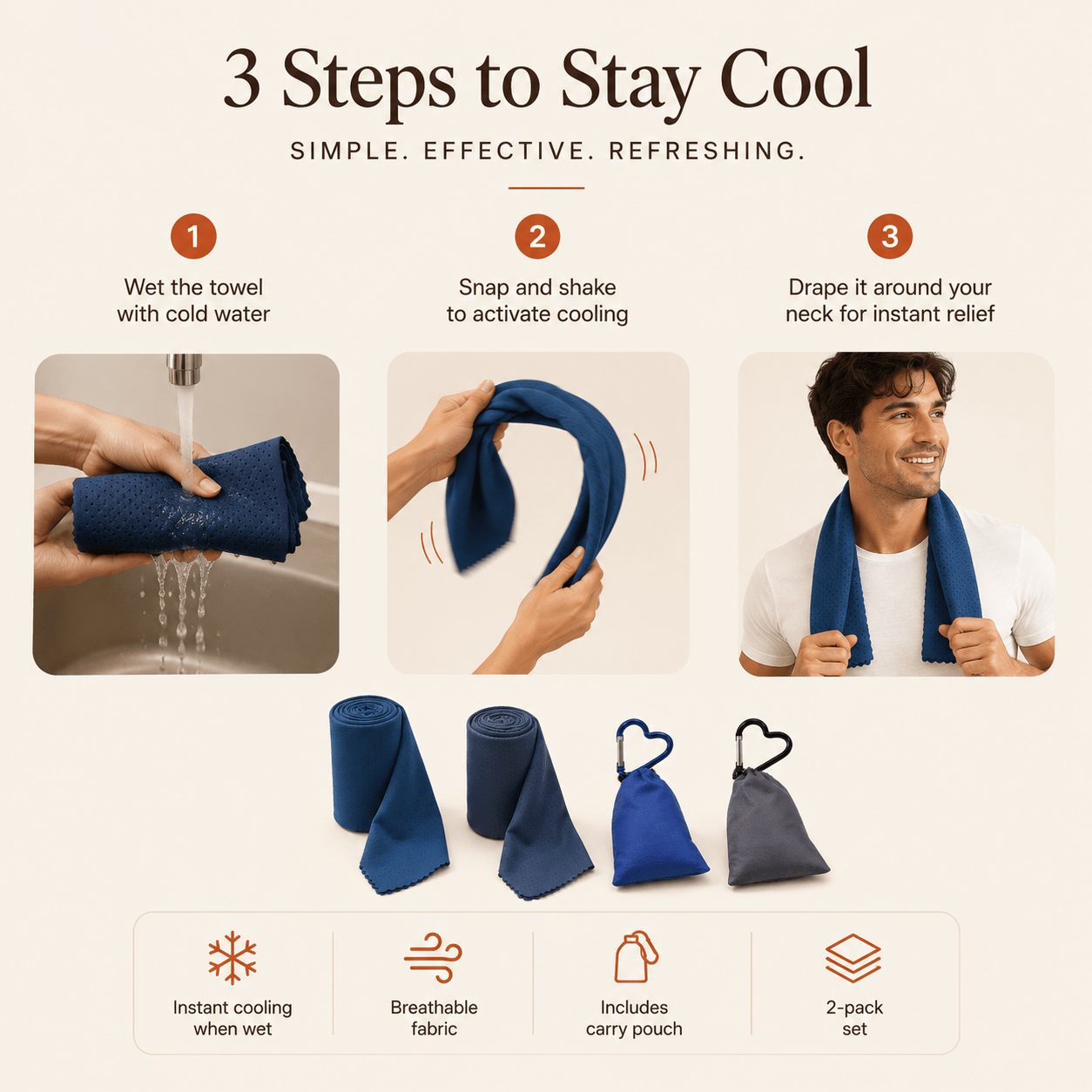 Instant Cooling Towel Set (2-Pack) - DUCANTA