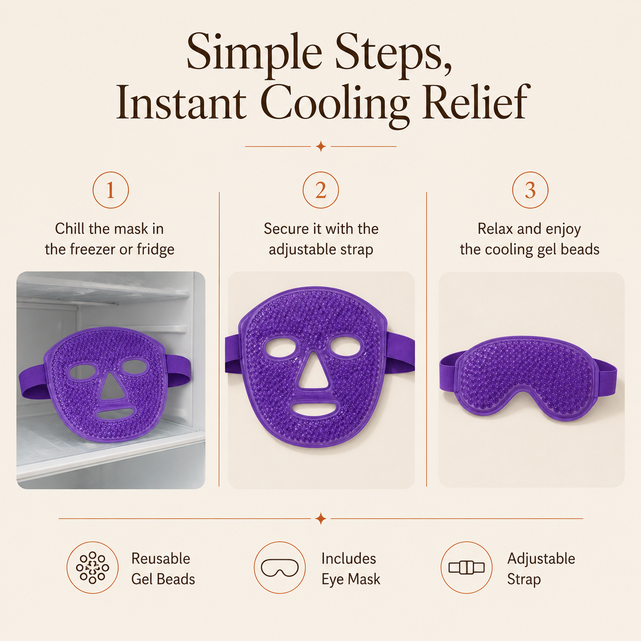 Reusable Cooling Gel Eye & Face Mask