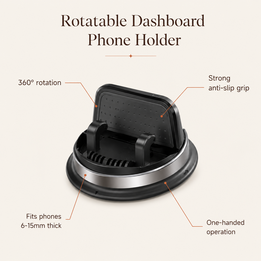 Rotatable Dashboard Phone Holder